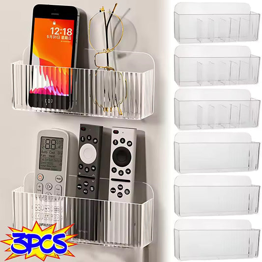 壁掛け式粘着収納ボックス（透明）